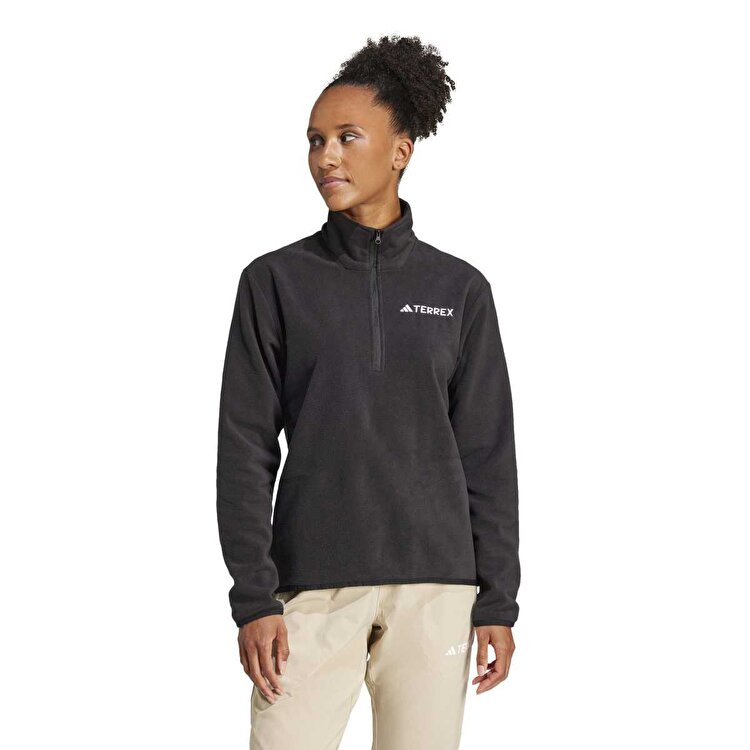ME48 モックアップ adidas MT Esseantials Kadın Siyah Dik Yaka Sweatshirt JP0788
