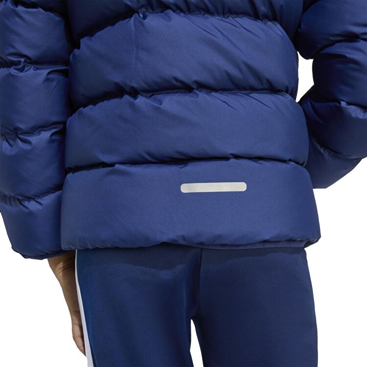 adidas Synthetic Down Çocuk Lacivert Kapüşonlu Mont
