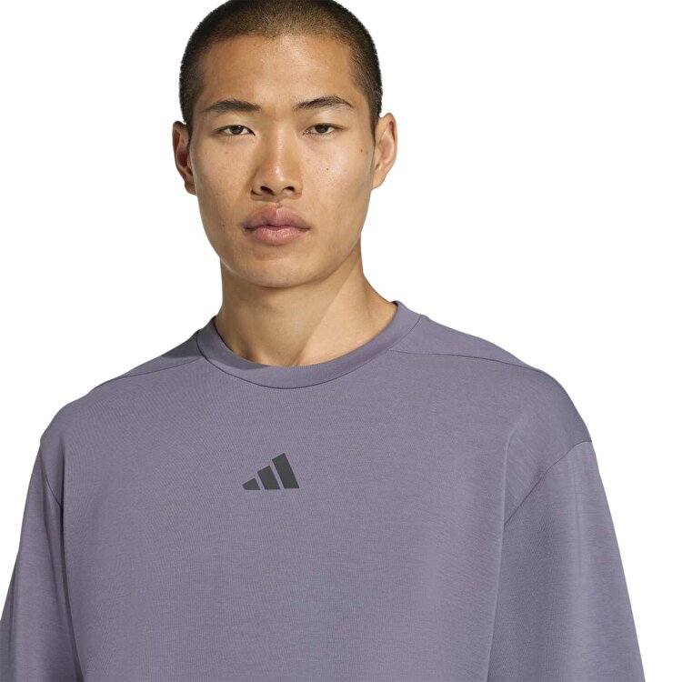 adidas Designed For Training Crew Erkek Gri Bisiklet Yaka