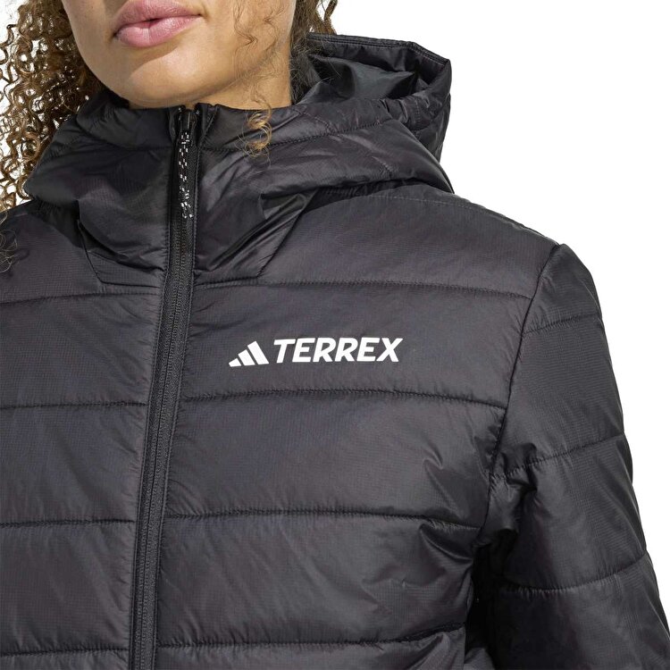 adidas Terrex Multi Essentials Insulated Kadın Siyah Kapüşonlu Mont