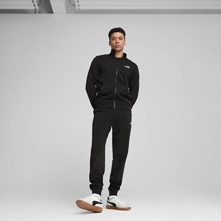 Puma Essentials No 1 Logo Track Erkek Siyah Dik Yaka Ceket
