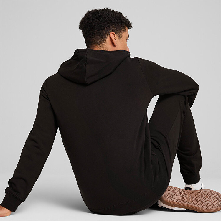 Puma Essentials Erkek Siyah Kapüşonlu Ceket