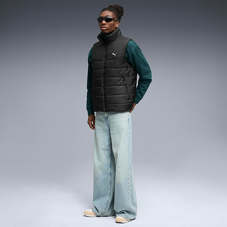 Puma Essentials Padded Erkek Siyah Dik Yaka Yelek