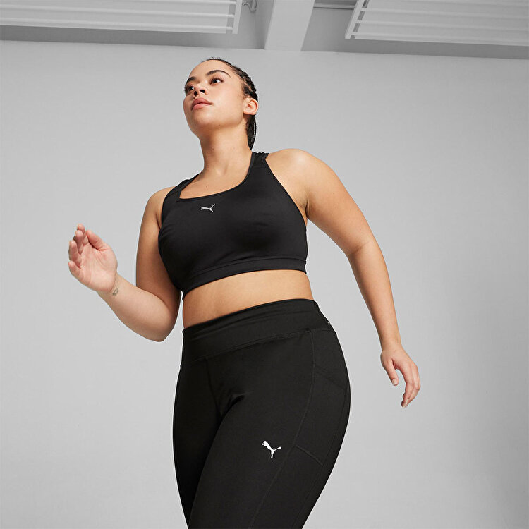 Puma 4Keeps Run Bra Kadın Siyah Bisiklet Yaka Sporcu Sütyeni