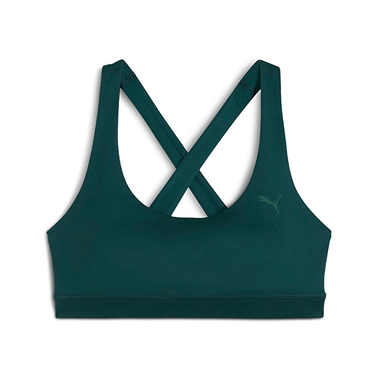 Puma Cloudspun Bra Mid Kadın Yeşil Bisiklet Yaka Sporcu Sütyeni