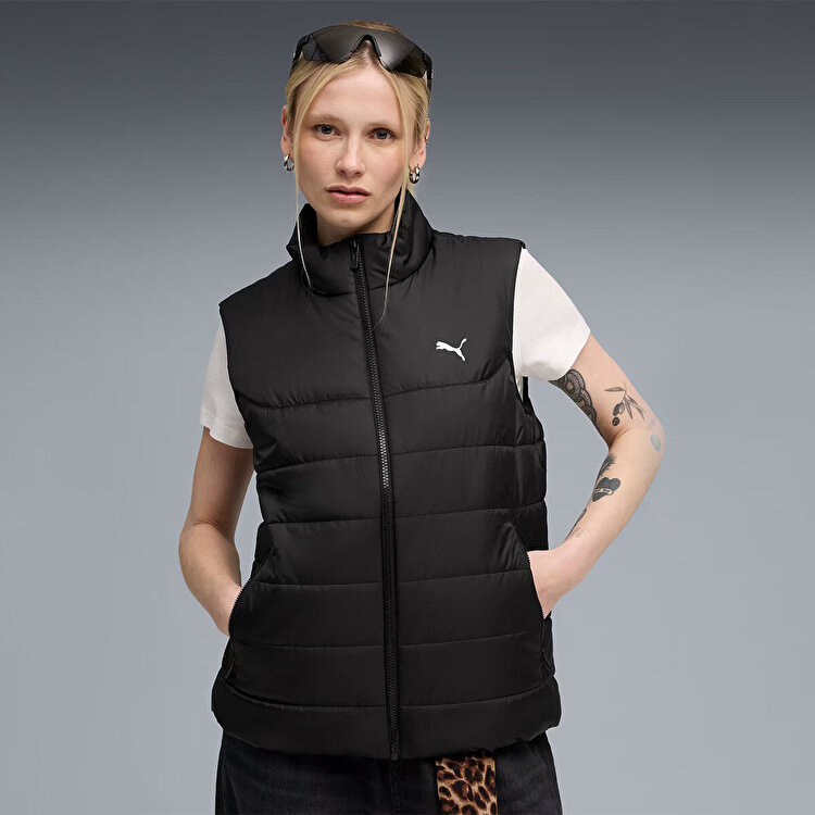 Puma Essentials Padded Kadın Siyah Dik Yaka Yelek