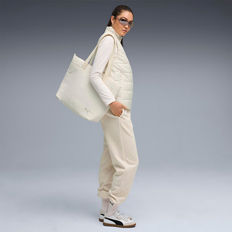 Puma Essentials Padded Kadın Beyaz Dik Yaka Yelek