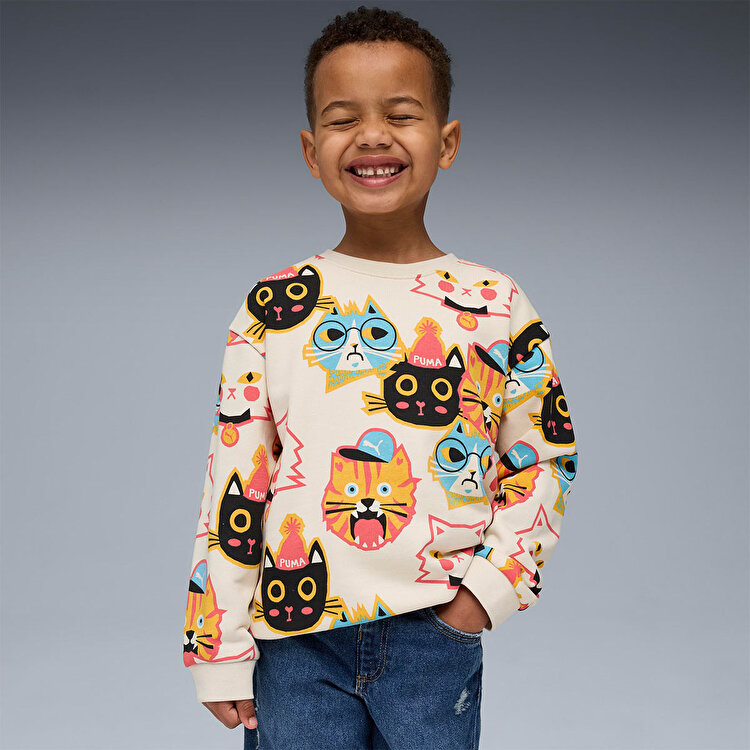 Puma Moody Cat Crew Çocuk Bisiklet Yaka Sweatshirt