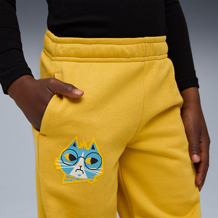 Puma Moody Cat Çocuk Sarı Eşofman Altı