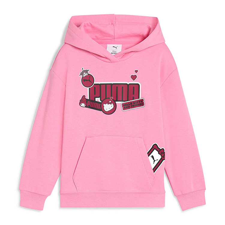 Puma Hello Kitty&Friends Graphic Çocuk Pembe Kapüşonlu Sweatshirt