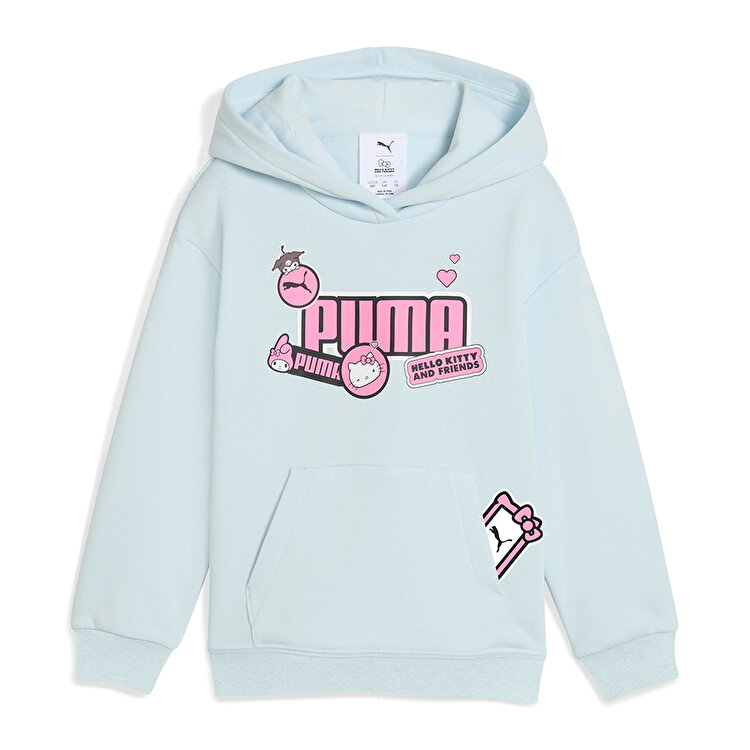 Puma Hello Kitty&Friends Graphic Çocuk Mavi Kapüşonlu Sweatshirt