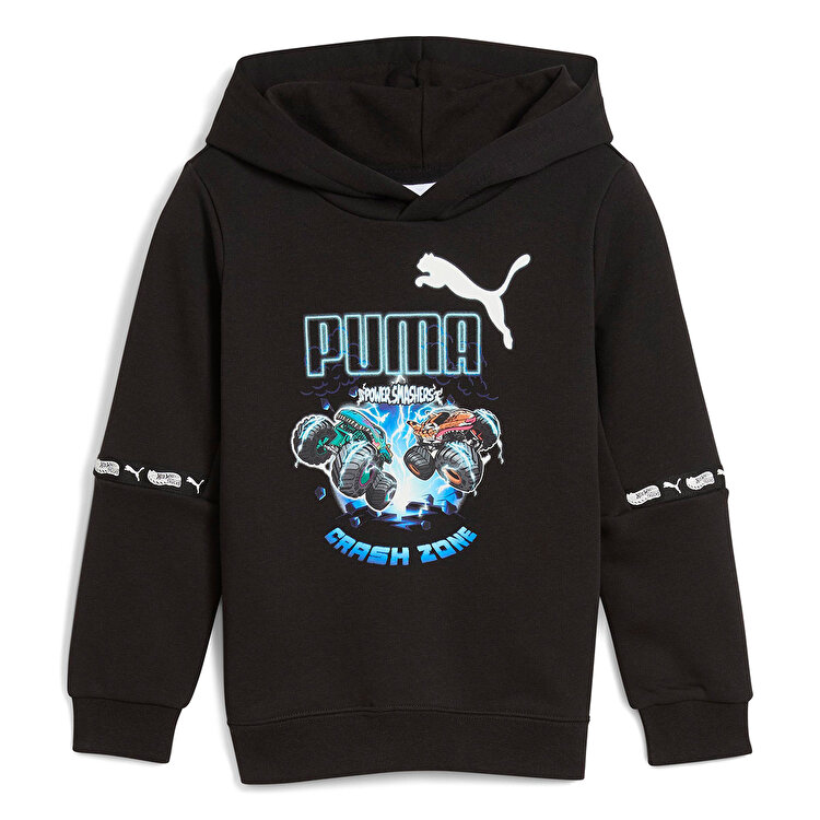 Puma Hot Wheels Çocuk Siyah Kapüşonlu Sweatshirt