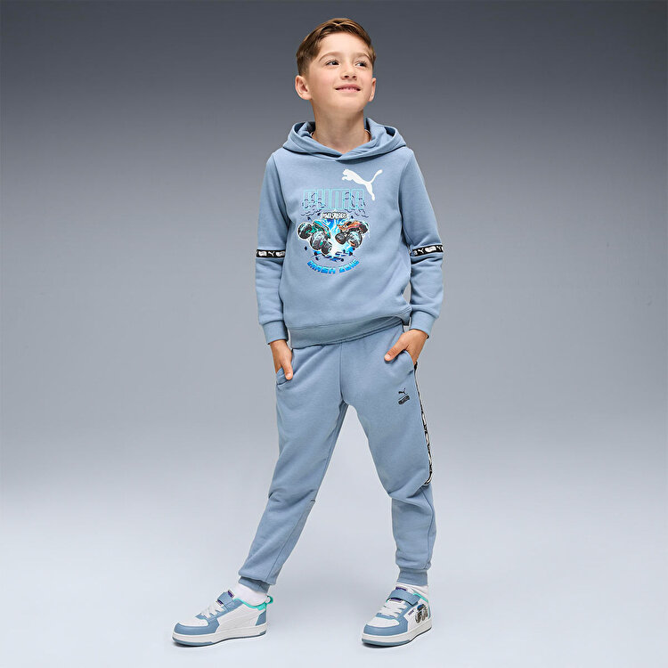 Puma Hot Wheels Çocuk Mavi Kapüşonlu Sweatshirt