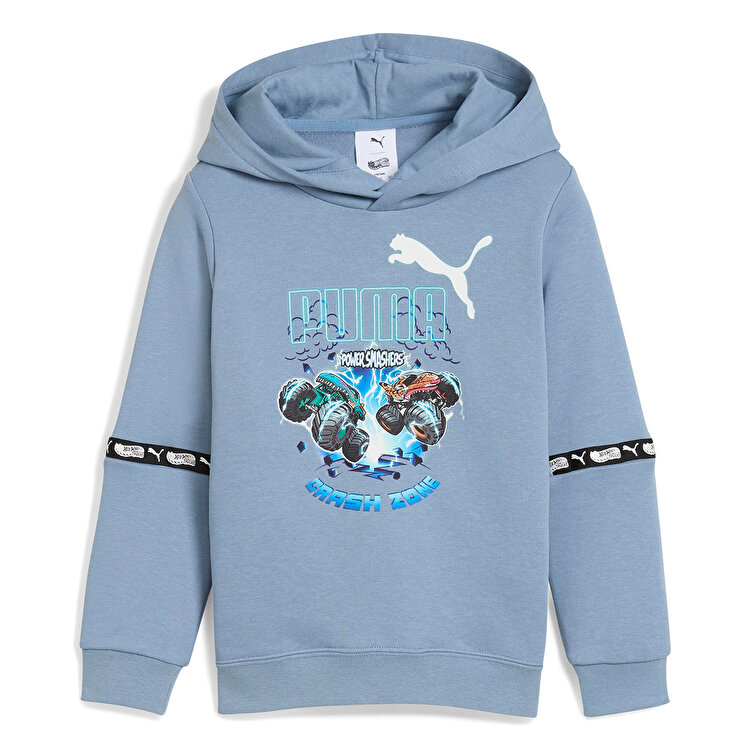 Puma Hot Wheels Çocuk Mavi Kapüşonlu Sweatshirt
