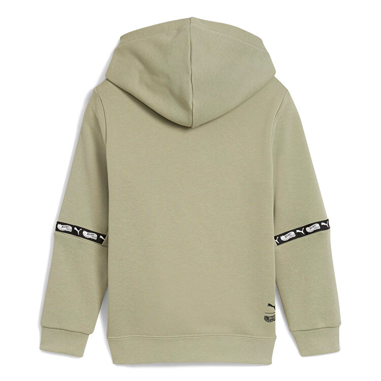 Puma Hot Wheels Çocuk Haki Kapüşonlu Sweatshirt