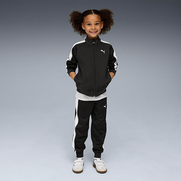 Puma T7 Always On Çocuk Siyah Bisiklet Yaka Eşofman Takımı
