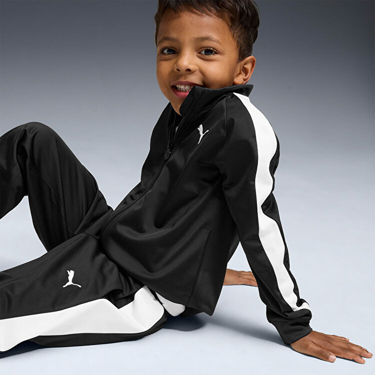 Puma T7 Always On Çocuk Siyah Bisiklet Yaka Eşofman Takımı
