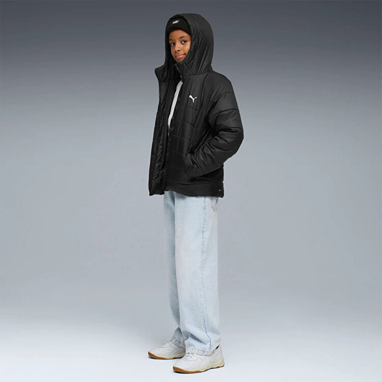 Puma Essentials Hooded Padded Çocuk Siyah Kapüşonlu Mont