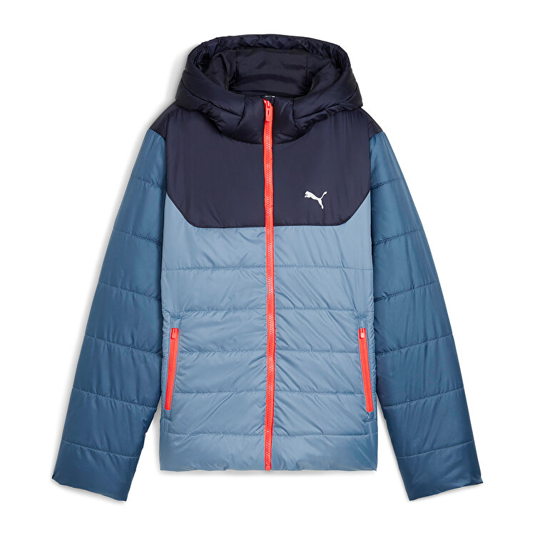 Puma Essentials Hooded Padded Çocuk Mavi Kapüşonlu Mont