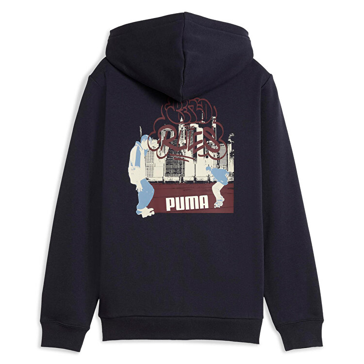 Puma Mid 90s Full Zip Çocuk Lacivert Kapüşonlu Ceket