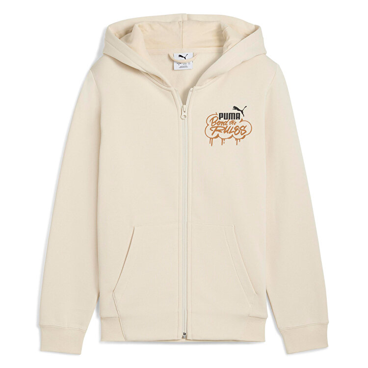 Puma Mid 90s Full Zip Çocuk Bej Kapüşonlu Ceket