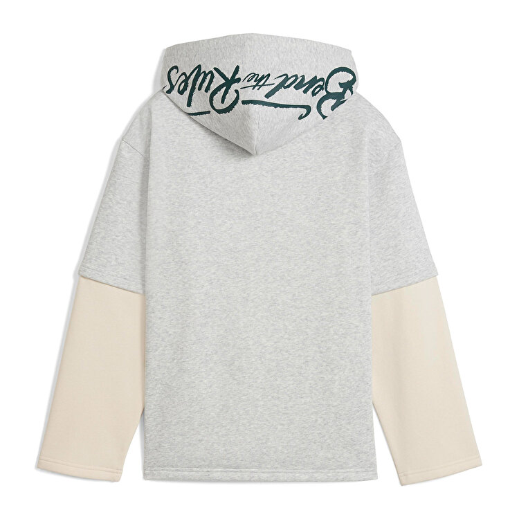 Puma Mid 90s Layered Çocuk Gri Kapüşonlu Sweatshirt