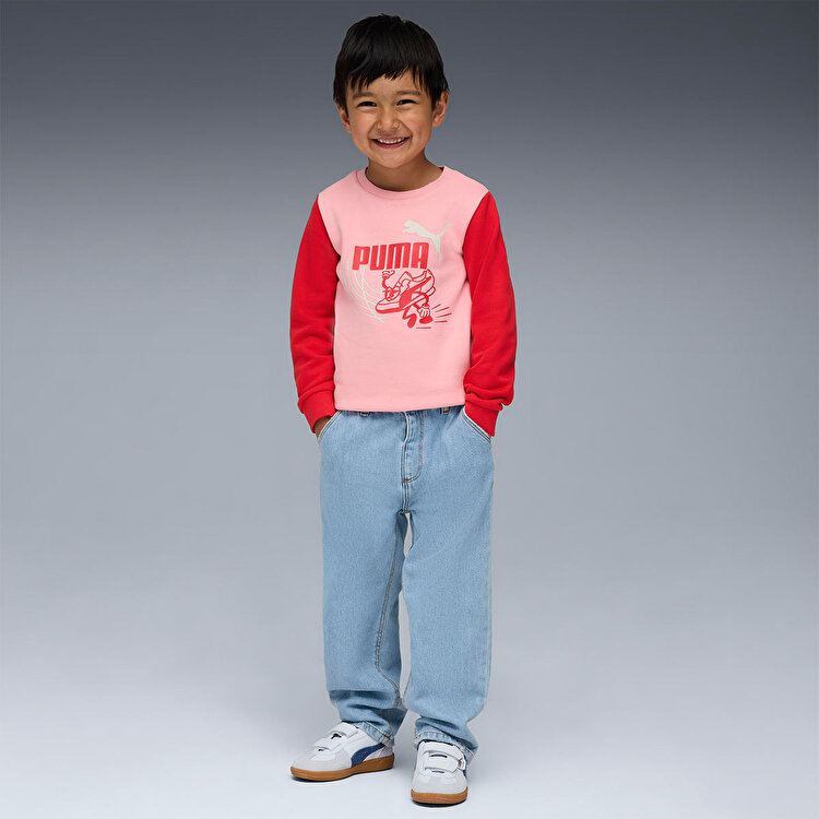 Puma Little Runners Crew Çocuk Bisiklet Yaka Sweatshirt