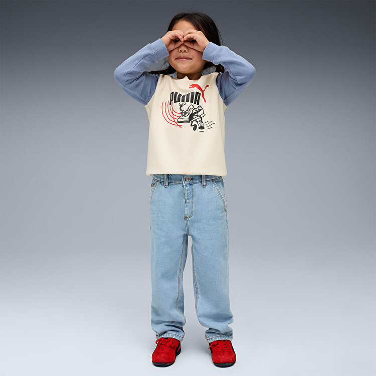 Puma Little Runners Crew Çocuk Bisiklet Yaka Sweatshirt