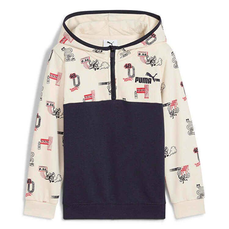 Puma Little Runners Half-Zip Çocuk Bisiklet Yaka Sweatshirt