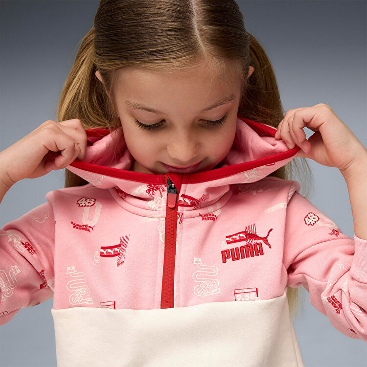 Puma Little Runners Half-Zip Çocuk Bisiklet Yaka Sweatshirt
