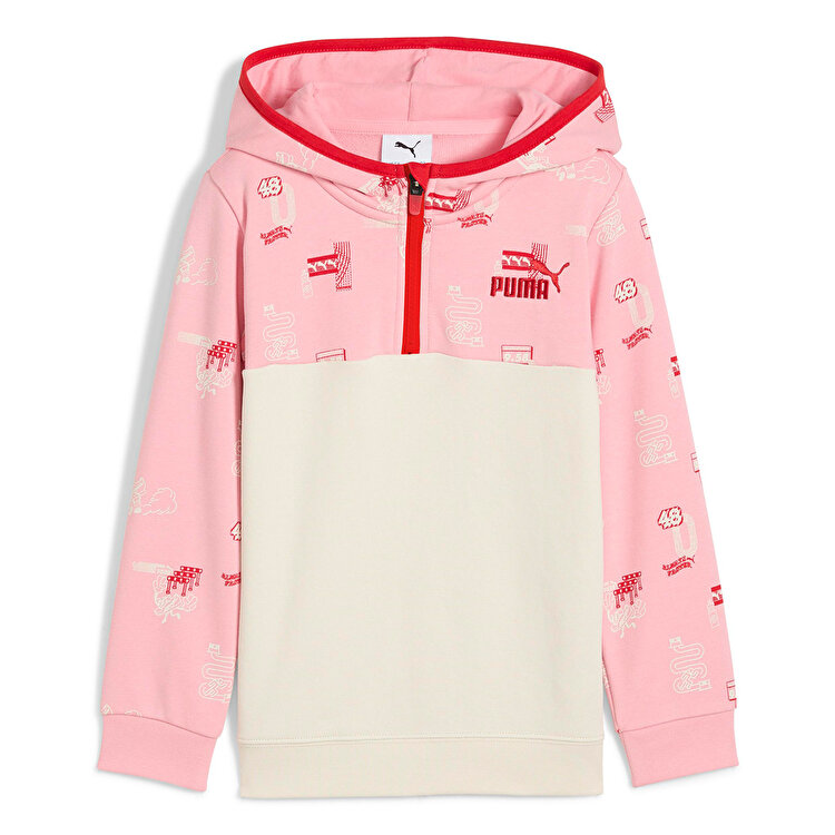 Puma Little Runners Half-Zip Çocuk Bisiklet Yaka Sweatshirt