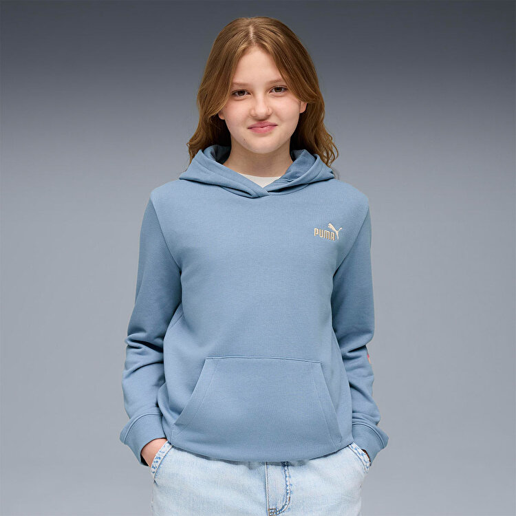 Puma Tweenerverse Çocuk Mavi Kapüşonlu Sweatshirt