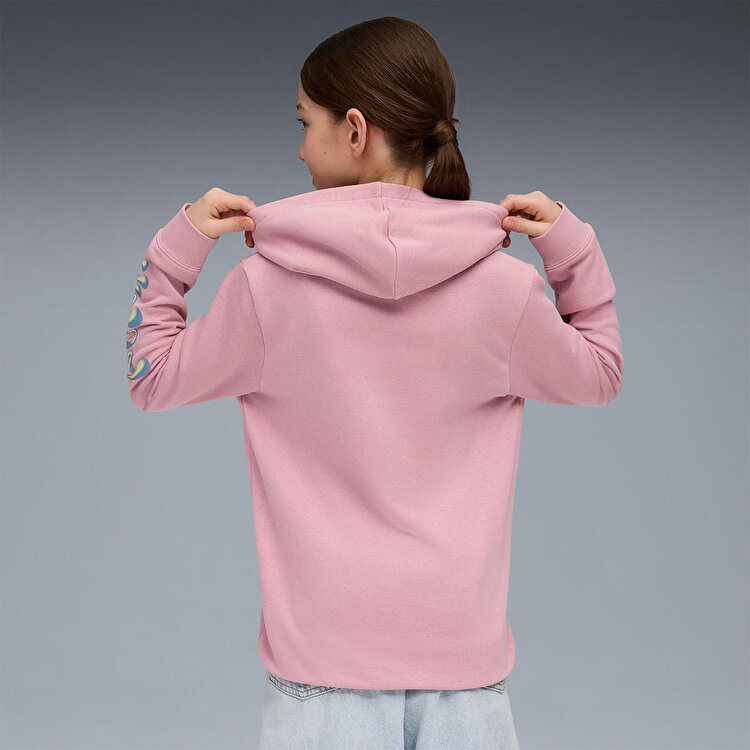 Puma Tweenerverse Çocuk Pembe Kapüşonlu Sweatshirt