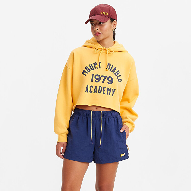 Levi's Gold Tab 90s Raw Cut Kadın Sarı Kapüşonlu Sweatshirt