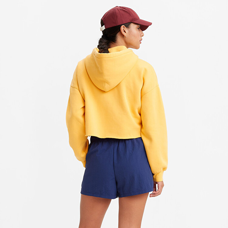Levi's Gold Tab 90s Raw Cut Kadın Sarı Kapüşonlu Sweatshirt