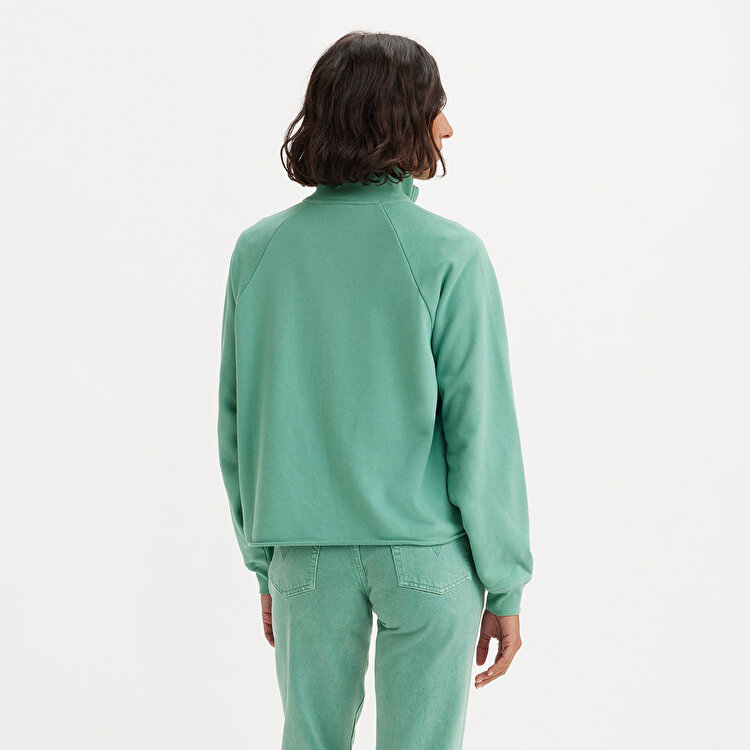 Levi's Graphic Dillon Quarter Zip Kadın Yeşil Dik Yaka Sweatshirt
