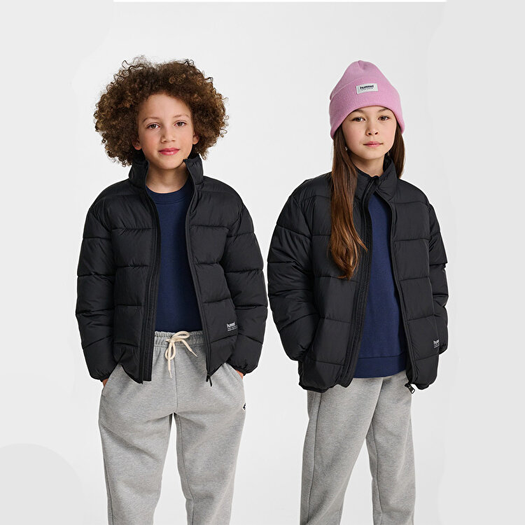 Hummel Lightweight Puffer Çocuk Siyah Dik YakaMont