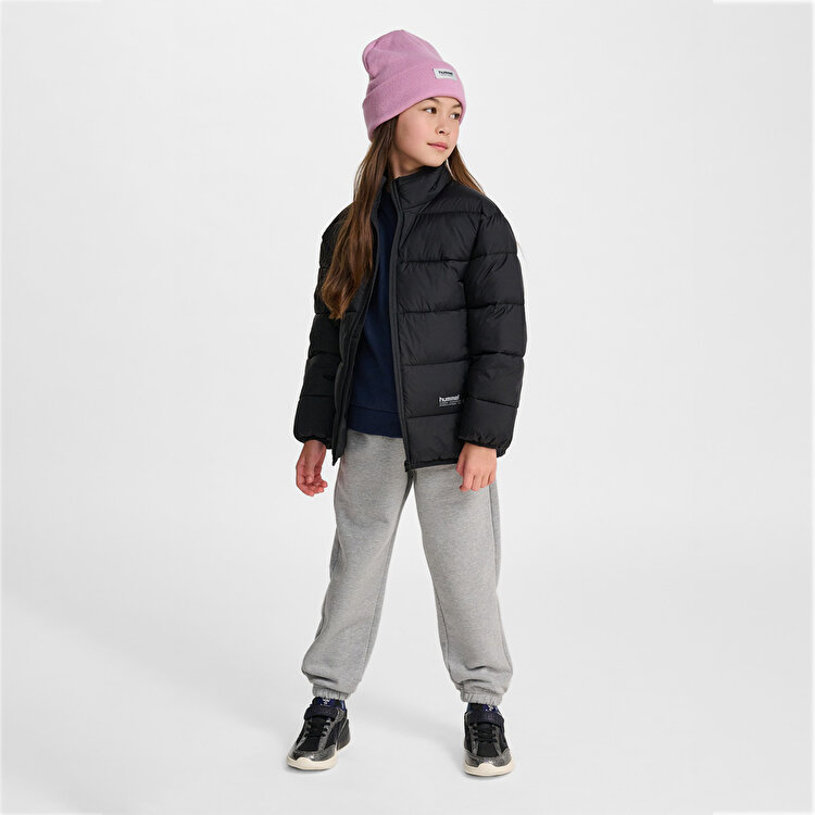 Hummel Lightweight Puffer Çocuk Siyah Dik YakaMont