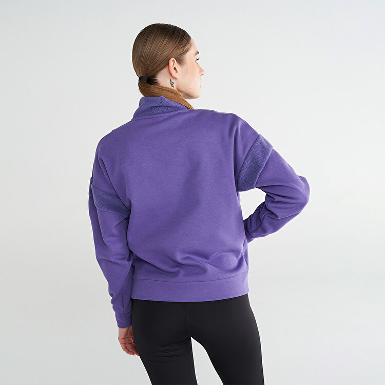 Hummel Adur Kadın Mor Dik Yaka Sweatshirt 922347-2893 - Sporthink