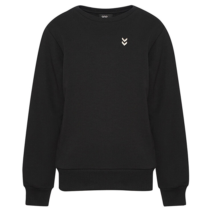 Hummel Pulse Kız Çocuk Siyah Bisiklet Yaka Sweatshirt
