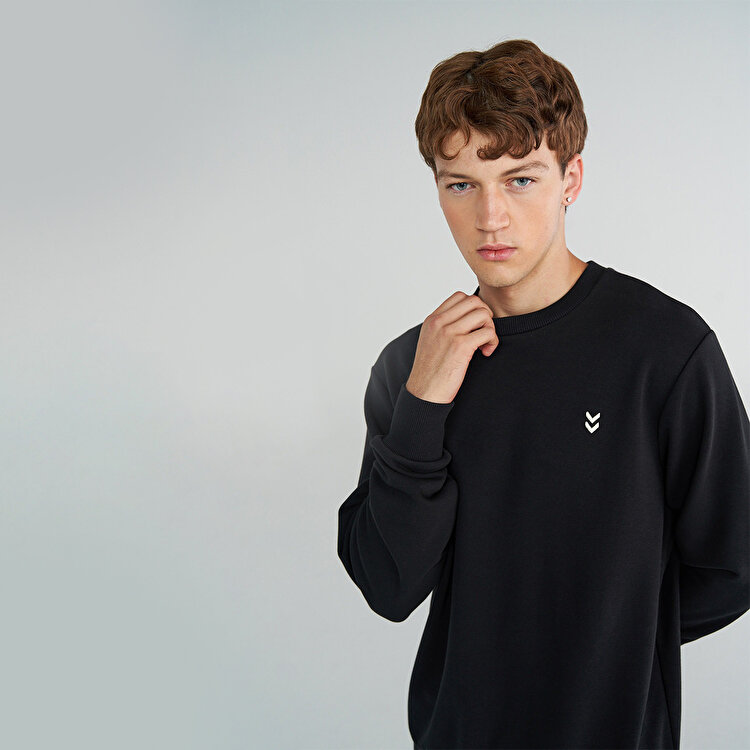 Hummel Pulse Regular Erkek Siyah Sweatshirt