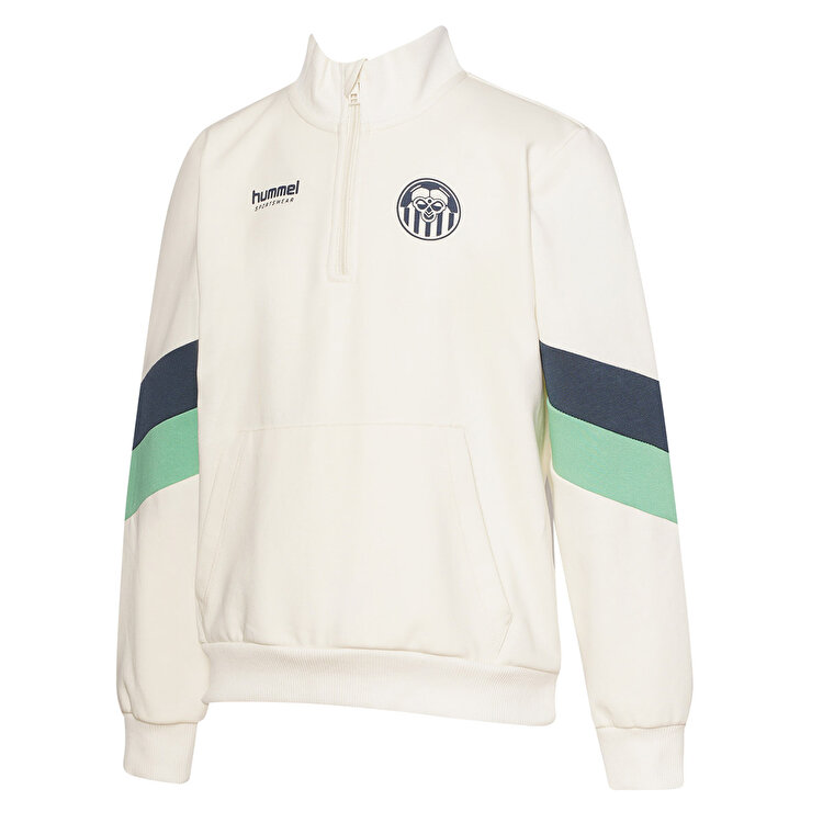 Hummel Walkes Erkek Çocuk Ekru Dik Yaka Sweatshirt
