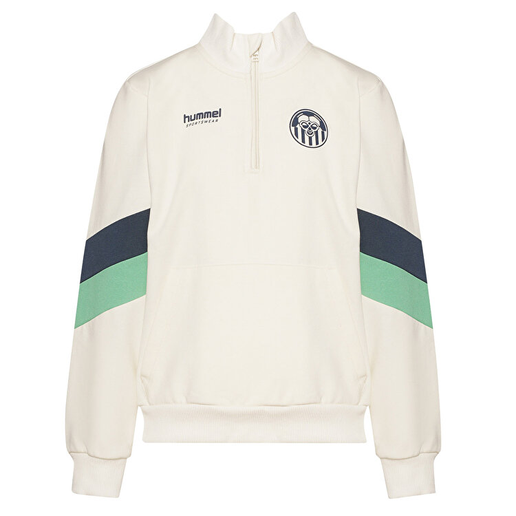 Hummel Walkes Erkek Çocuk Ekru Dik Yaka Sweatshirt