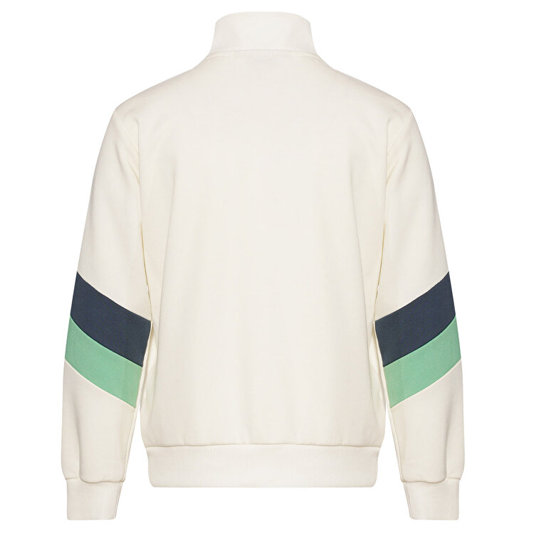 Hummel Walkes Erkek Çocuk Ekru Dik Yaka Sweatshirt