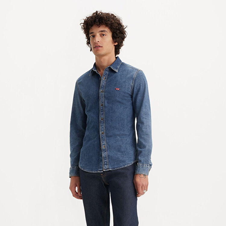 Levi's Battery Housemark Erkek Mavi Klasik Yaka Gömlek