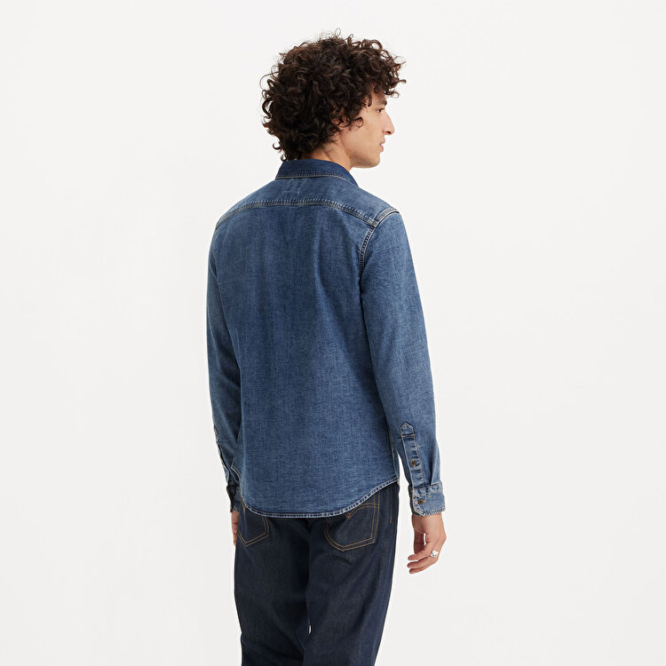Levi's Battery Housemark Erkek Mavi Klasik Yaka Gömlek