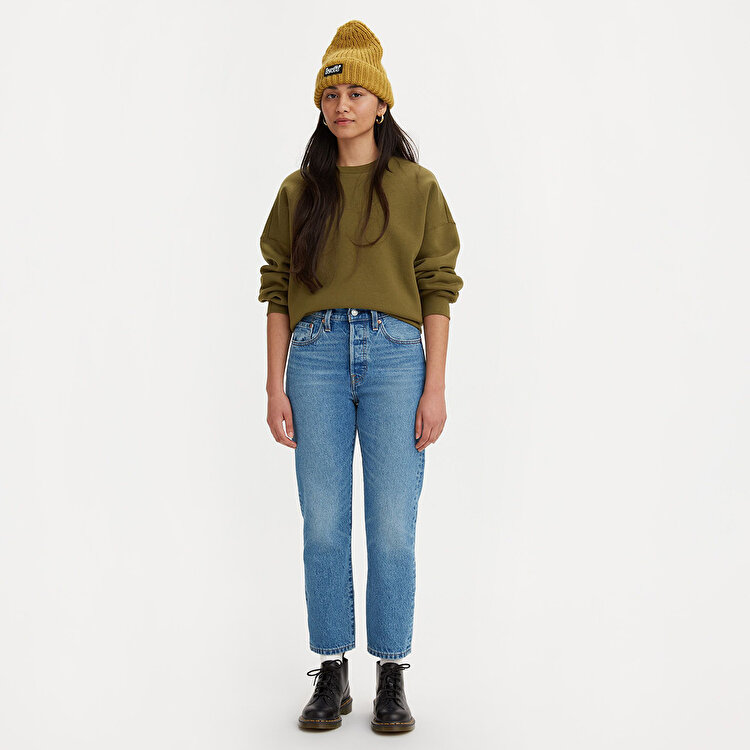 Levi's 501 Regular Fit Crop Kadın Mavi Jean
