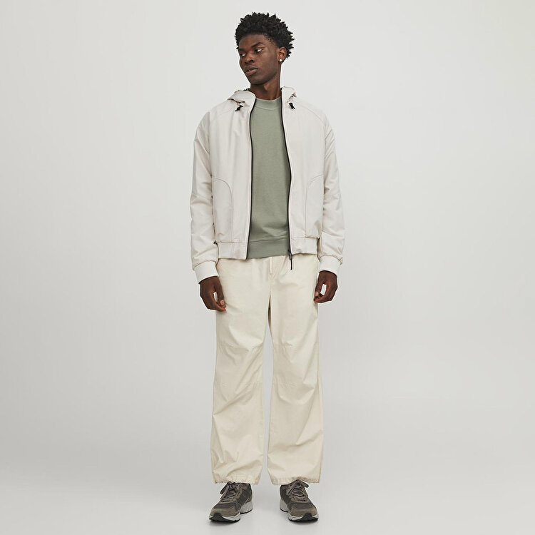 Jack&Jones Track Bomber Erkek Bej Kapüşonlu Ceket