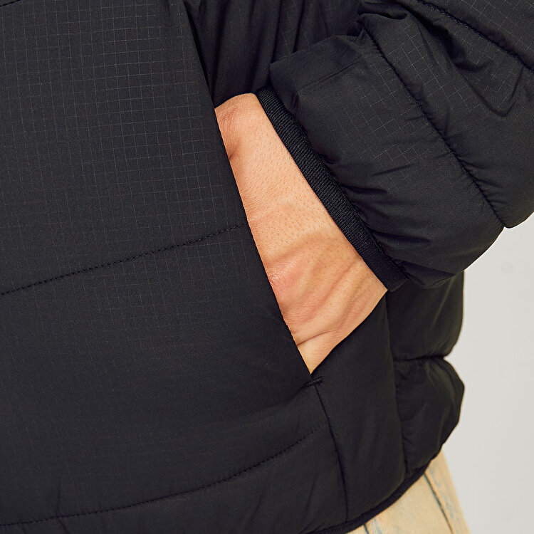Jack&Jones State Packable Puffer Colar Erkek Siyah Dik Yaka Ceket