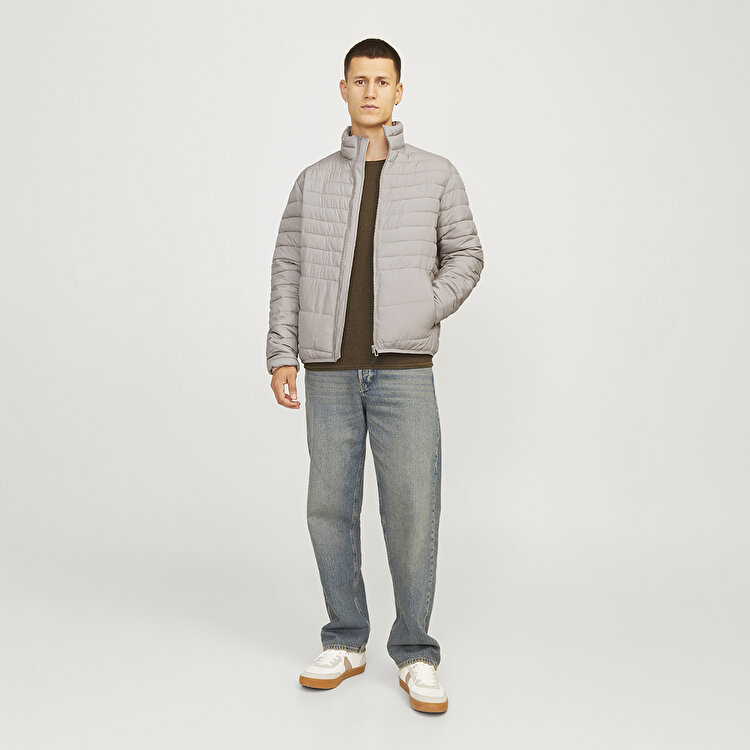 Jack&Jones State Packable Puffer Colar Erkek Bej Dik Yaka Ceket